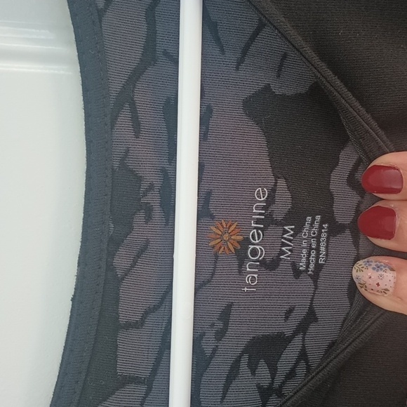 Tangerine long tunic style tank top in black and gray size M - Picture 2 of 7